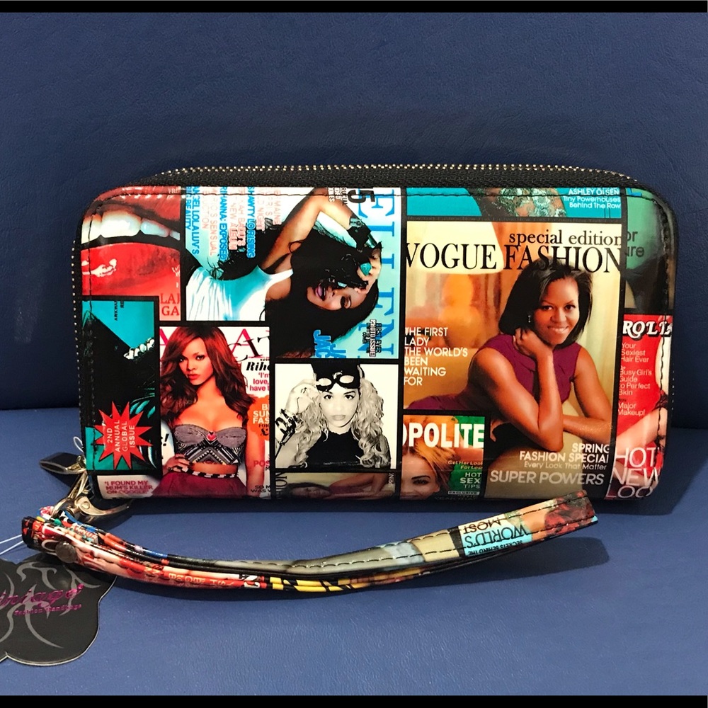 NWT Celliniage magazine print wallet